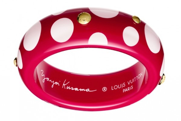 NIB Louis Vuitton Red Polca dot Kusama Large Bracelet Limited