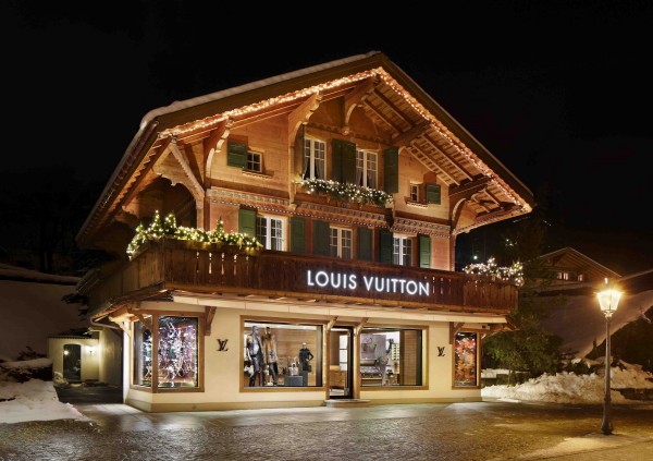 A general view of Gstaad and the Louis Vuitton boutique on January News  Photo - Getty Images