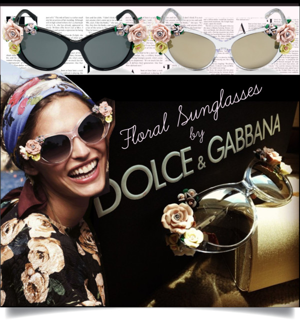 dolce and gabbana flower glasses