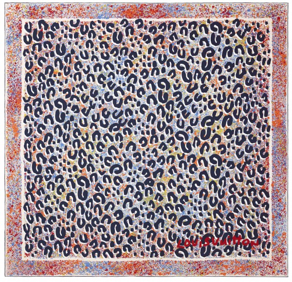 LOUIS VUITTON Stephen Sprouse Leopard Print Silk Square Scarf 