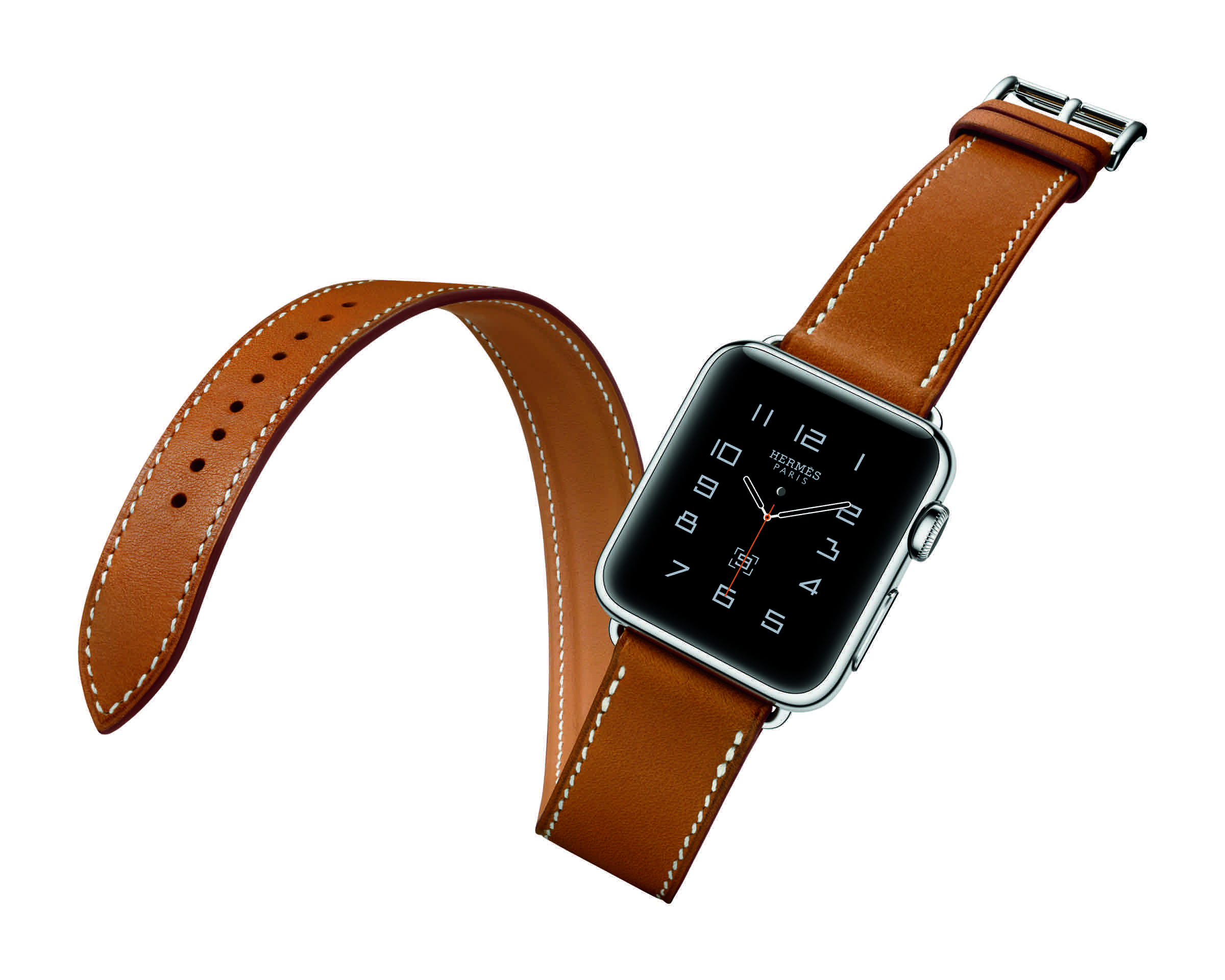 apple watch hermès stainless steel case with fauve barenia leather double tour