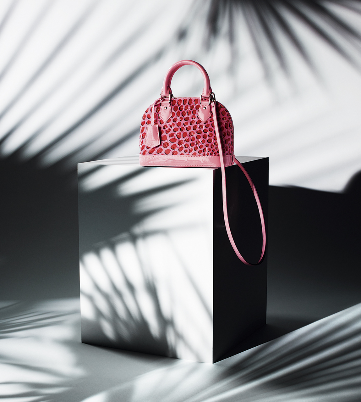 Pre-owned Louis Vuitton 2016 Alma Bb Jungle Dots Handbag In Pink