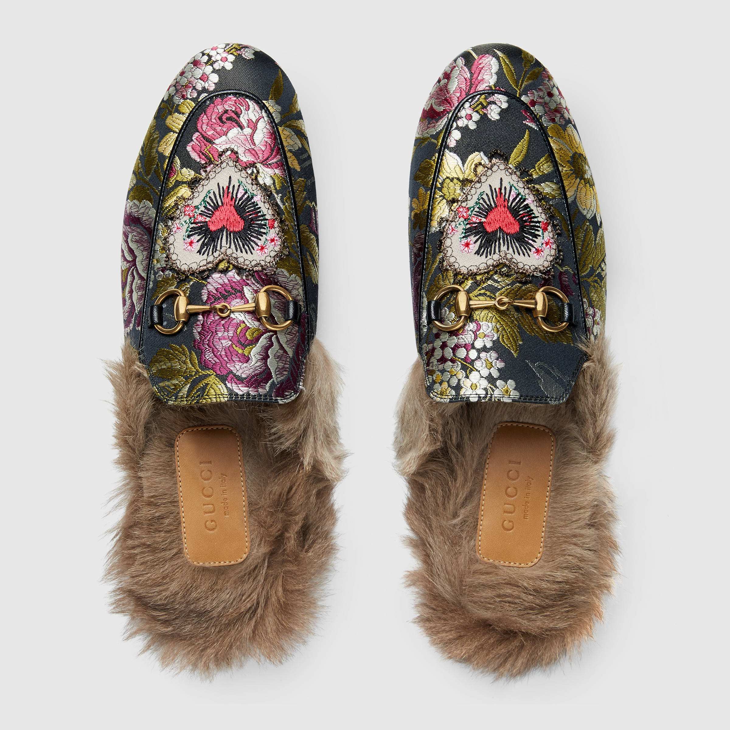 gucci princetown jacquard slippers