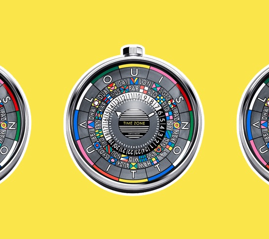 Trunk Table Clock, Quartz, 80mm, Steel, Monogram Eclipse - Watches
